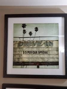 lot 237 image: Framed Prints with Glass Drive In