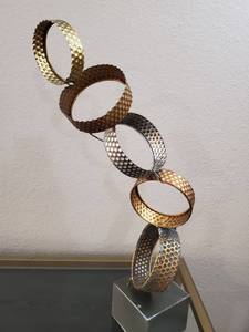 lot 247 image: Metal Circle Sculpture by Sterling