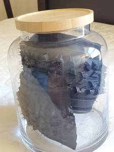 lot 265 image: Bike Tread in Glass Container