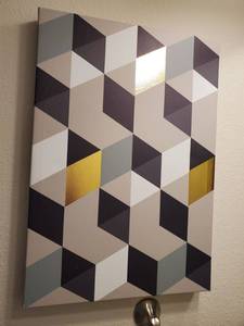 lot 267 image: Geometric Print on Canvas