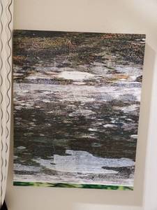 lot 270 image: Abstract Landscape Print on Canvas