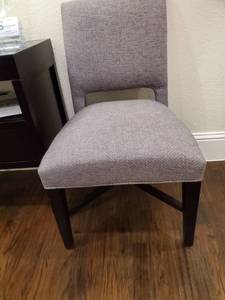 lot 285 image: Fabric Chair with Wood Legs by Fairfield Chair Co
