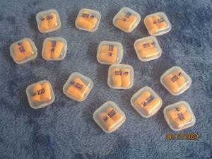 lot 35 image: TOTAL OF 15 PAIR&nbsp BATTERY GIANT ORANGE FOAM EAR PLUGS&nbsp