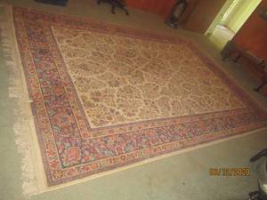 lot 50 image: KARASTAN IVORY SAROUK WOOL RUG 8.8 x 12