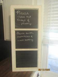 lot 114 image: FRAMED CHALKBOARD&nbsp14 12 XL X 32 H&nbsp