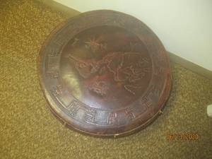 lot 176 image: MARITIME THEMED LEATHER OTTOMAN