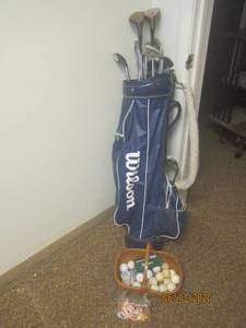 lot 180 image: WILSON GOLF CLUBS, BAG AND ACCESSORIES