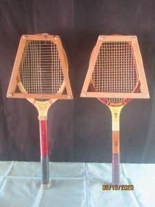 lot 189 image: VINTAGE TENNIS RACKET DUO