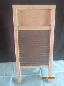 lot 190 image: NATIONAL BRAND OAK WASHBOARD