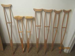 lot 204 image: ASSORTED CRUTCHES