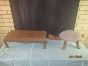 lot 212 image: VINTAGE FOOTSTOOL DUO
