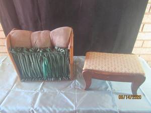 lot 213 image: VINTAGE FOOTSTOOL DUO