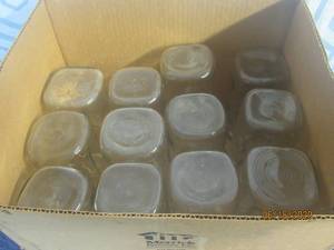 lot 474 image: 12 MASON JARS 1QT- KNOX-BALL&nbsp-KERR