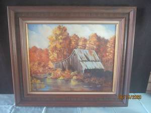 lot 342 image: FRAMED OIL PAINTING SIGNED BY P. PITTS 27LX23H