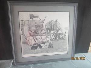 lot 349 image:  ASLEEP AT THE WHEEL  WESTERN ART SIGNED&nbsp PAUL CAMERON SMITH&nbsp DATED&nbsp 1996 &nbsp &nbsp&nbsp 252500 &nbsp 24 12 L X 23 H