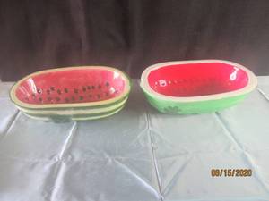 lot 206 image: FIGURAL WATERMELON SERVING BOWL 14L BY NADINE