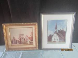 lot 361 image: TOTAL OF 2 FIRST UNITED METHODIST CHURCH FRAMED PICTURE&nbsp&nbsp16 H X 13 L&nbsp &nbsp&amp&nbsp &nbsp12 H X 13 12 L