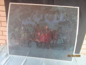 lot 365 image: CIVIL WAR PRINT CRACKER BOX COUNCIL&nbsp PRINT SIGNED BRUCE MARSHALL&nbsp410500&nbsp DATED 1985&nbsp25 H X 31 L&nbsp