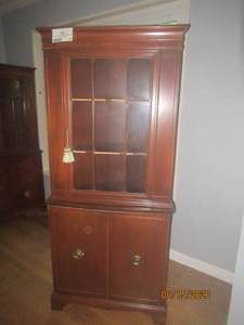 lot 201 image: CORNER CURIO CABINET