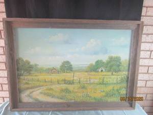 lot 423 image: &nbspOIL PAINTING ON CANVAS&nbsp FRAMED SIGNED J.W THRASHER&nbsp41L X 28 12 H