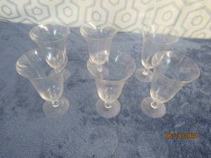 lot 447 image: TOTAL OF 6 VINTAGE IMPERIAL CANDLEWICK CRYSTAL CLEAR WATER GOBLETS&nbsp