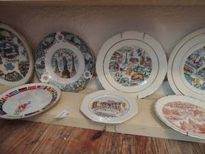 lot 93 image: 7 hanging state  plates Atlanta 996 Indiana, Missouri Arizona and more