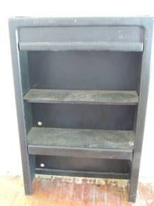 lot 256 image: 46x30 black shelf  with 2 shelves