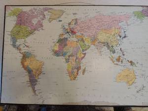 lot 301 image: World map nice condition 25x24