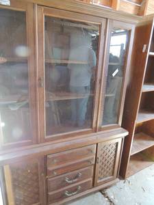 lot 302 image: Buffet saddle oak finish  Sierra collection 69x48 15