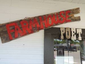 lot 443 image: Farm house sign  poet letters sign Beware of Spirits inside,