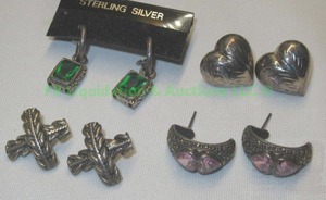 lot 141 image: Sterling silver earring sets
