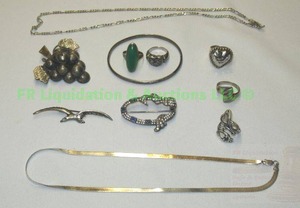 lot 136 image: Sterling & .925 silver jewelry as shown