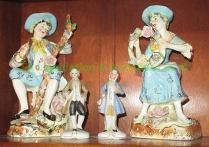 lot 11 image: Post war Japan Tilso hand painted figurines plus