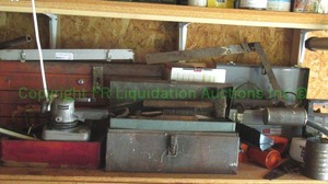 lot 321 image: Assorted tools, exercise machine, oil cans, and more as shown, generous quantity