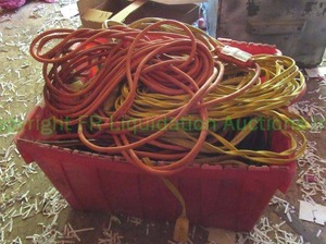 lot 328 image: Tote full of extension cords
