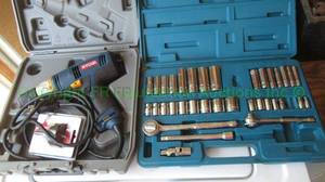 lot 359 image: Ryobi clutch driver electric drill and socket set
