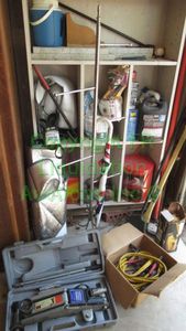 lot 312 image: Automotive equipment and contents of shelf