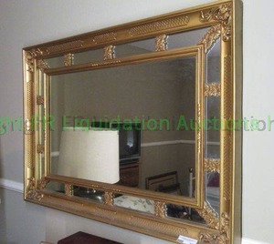 lot 244 image: Ornate framed wall mirror 42 x 30
