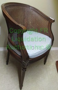 lot 250 image: Vintage weave back barrel chair