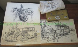lot 66 image: Federal Reserve bank money bank plus vinatge bank money sleeves and more