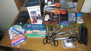 lot 49 image: Assorted scissors and more as shown