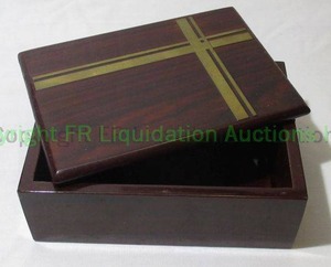 lot 335 image: Vintage Neiman Marcus rosewood trinket box