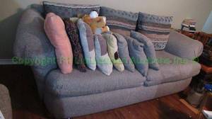 lot 33 image: Couch and throw pillows