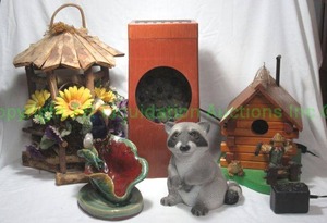 lot 100 image: Figurines and home decor as shown