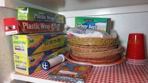 lot 82 image: Plastic wraps and more as shown