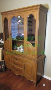 lot 120 image: Mid century china hutch, contents not included
