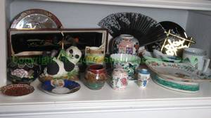 lot 180 image: Asian theme collectibles and decor plus