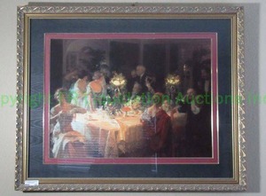 lot 191 image: Framed Victorian theme print 44 x 36