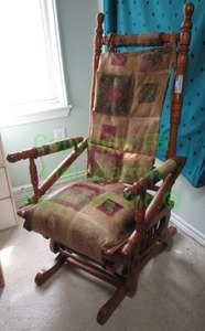 lot 219 image: Antique glider rocking chair