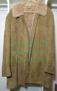 lot 228 image: Eglis sheep farm suede jacket soft wool lined